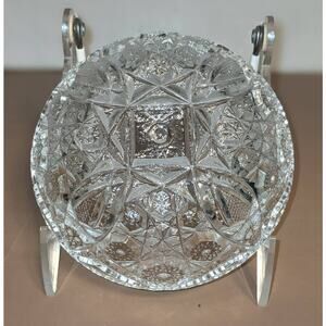 Set of Six EAPG Sawtooth Pressed Glass Bowls 4.5 Inch Slight Damage Around Edges